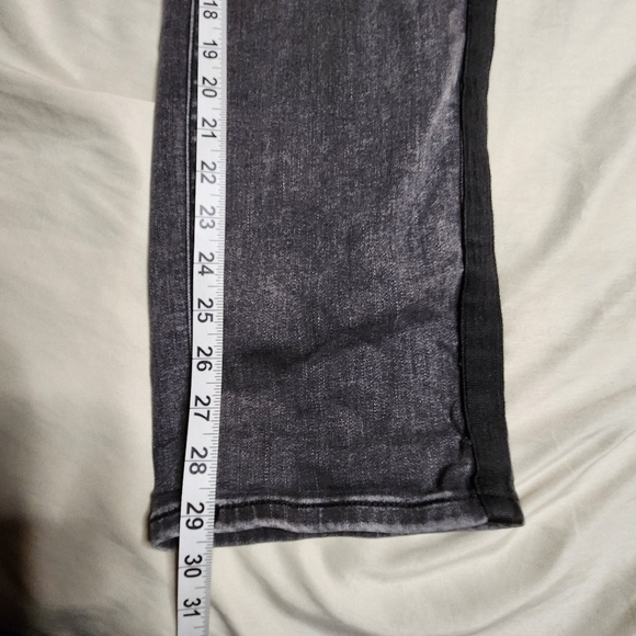 Torrid Women's Unique Gray Drawstring Jeans w/Black Accent Leg Stripe Size1R(1X) - Picture 6 of 7